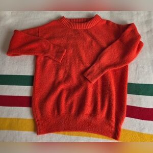 Joe Fresh Vibrant Bold Orange Crewneck Sweater Size Lg